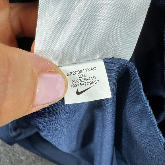 Nike Michigan Wolverines Polo Shirt Men's XXL Navy Blue Gold Dri-Fit - Picture 8 of 8